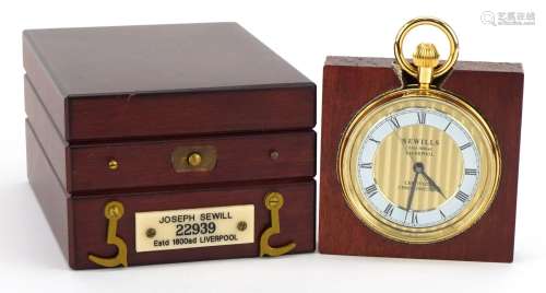 Joseph Sewill, gentlemens oversized skeleton chronometer poc...