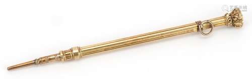 S Mordan & Co, Victorian unmarked gold propelling pencil...