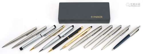 Vintage and later pens and pencils including Parker, Waterma...