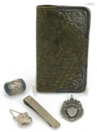 Edwardian and later silver objects including a silver mounte...