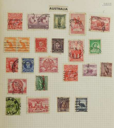 Collection of world stamps arranged in an Albion album : For...