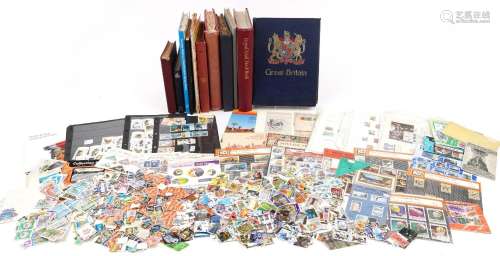 Collection of British and world stamps arranged in albums an...