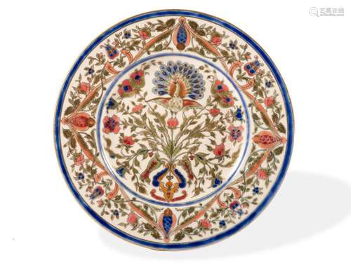 Plate, Zsolnay, Pécs, Around 1900, Porcelain faience