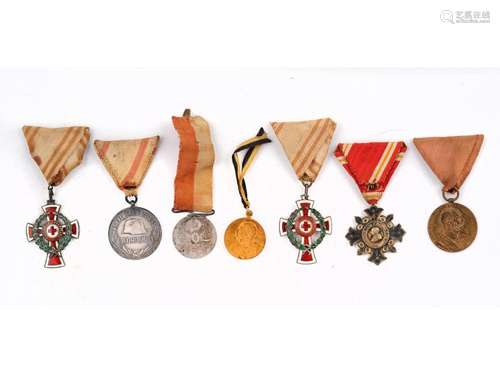 Mixed medals: 7 pieces, 19th/20th century