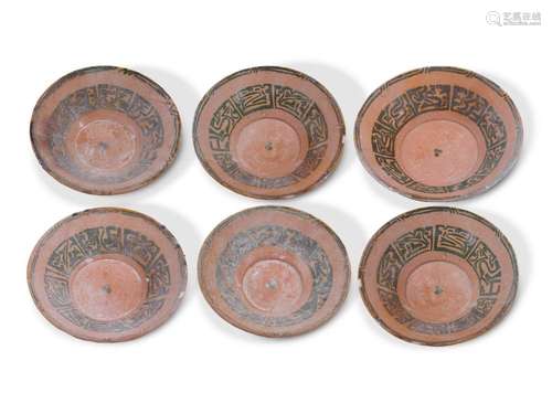 6 bowls, Nishapur, Antique