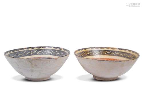 2 bowls, Nishapur, Antique