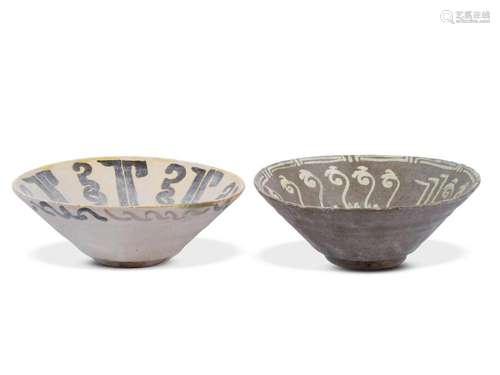 2 bowls, Nishapur, Antique