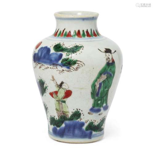 A small Chinese wucai vase<br />
<br />
Qing dynasty, Shunzh...