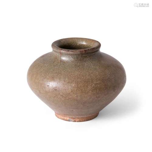 A Chinese grey stoneware celadon jarlet<br />
<br />
Yuan dy...