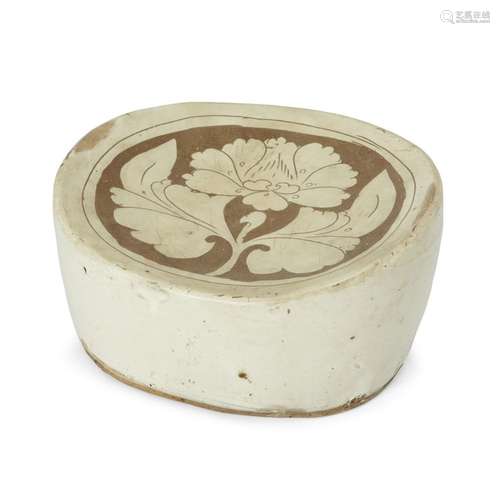 A Chinese Cizhou carved 'lotus' pillow<br />
<br />
Song dyn...