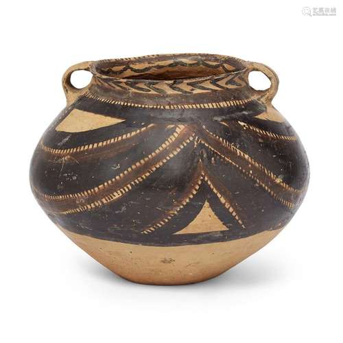 A Chinese painted pottery small jar<br />
<br />
Neolithic p...