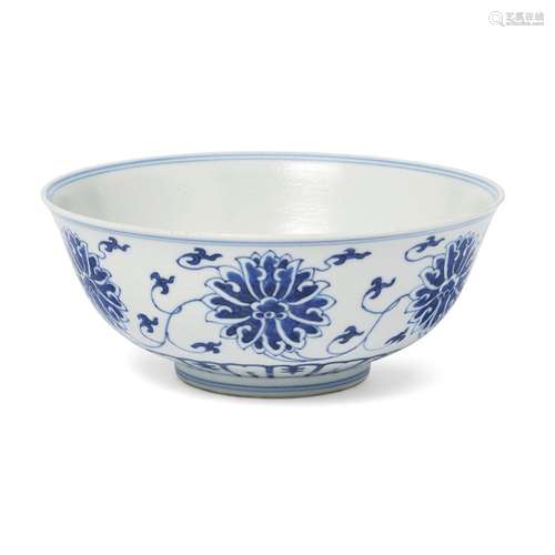 A Chinese blue and white ‘lotus’ bowl<br />
<br />
Qing dyna...