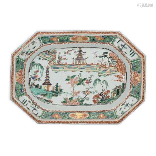 A Chinese famille verte tureen stand<br />
<br />
Qing dynas...