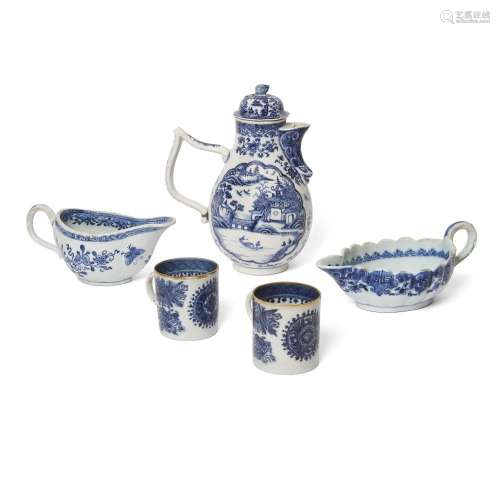 Five Chinese export blue and white wares<br />
<br />
Qing d...