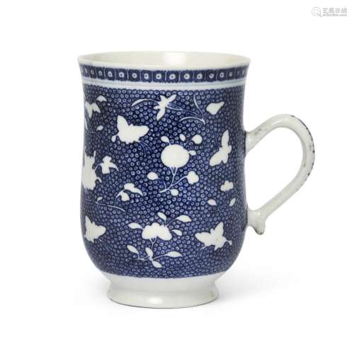 A Chinese export blue and white tankard<br />
<br />
Qing dy...