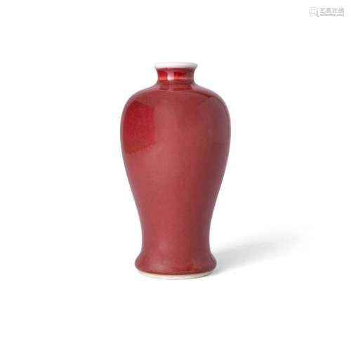 A small Chinese sang-de-boeuf baluster vase, meiping<br />
<...