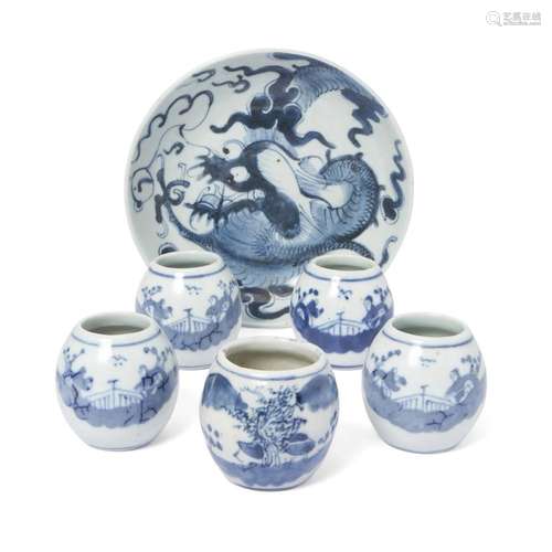 A Chinese blue and white 'dragon' saucer for the Vietnamese ...