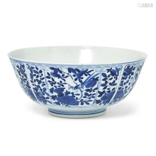 A Chinese blue and white bowl<br />
<br />
Qing dynasty, lat...