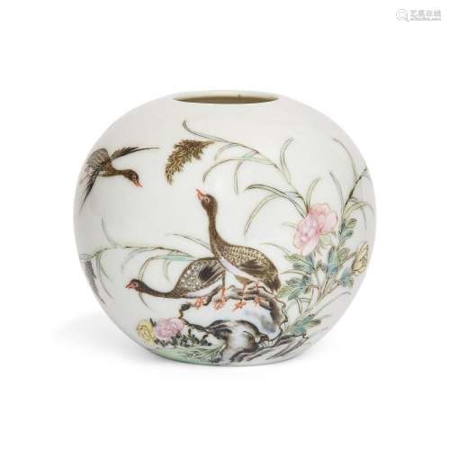 A Chinese 'goose and peony' waterpot<br />
<br />
Republic p...