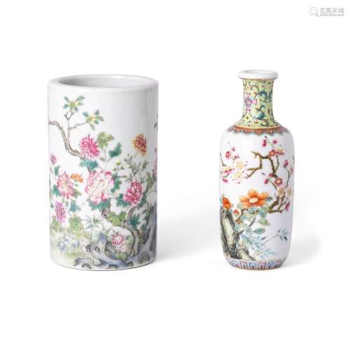 Two Chinese famille rose wares<br />
<br />
Republic period,...
