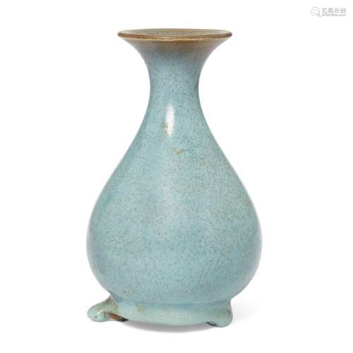 A Chinese imitation-Jun pear-shaped vase, yuhuchun ping<br /...