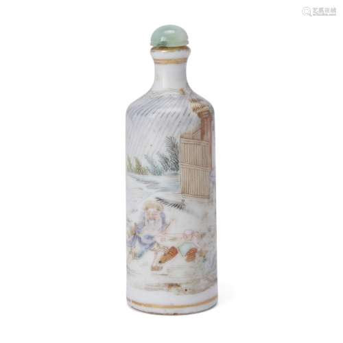 A Chinese famille rose snuff bottle,<br />
<br />
Qing dynas...