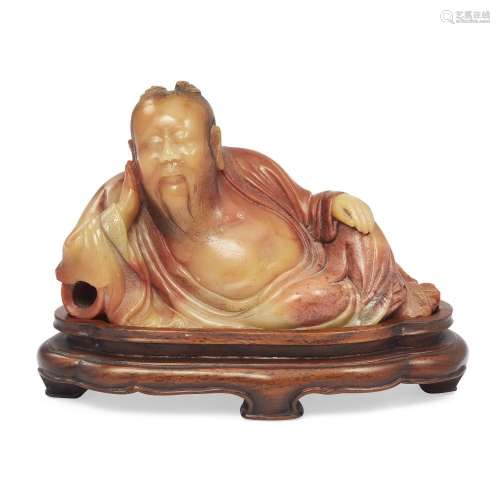 A Chinese soapstone figure of Li Bai<br />
<br />
Qing dynas...