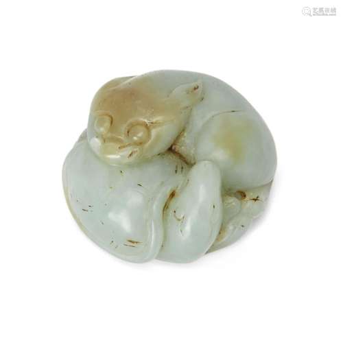 A Chinese celadon jade 'dog and turtle' group<br />
<br />
Q...