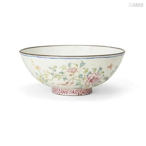 A Chinese painted enamel bowl<br />
<br />
Qing dynasty, 18t...