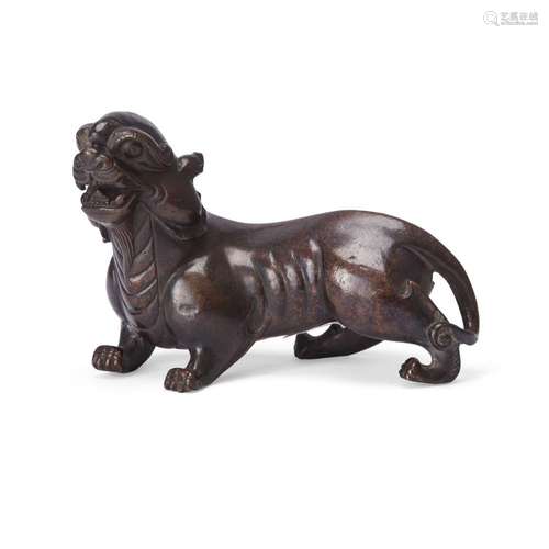 A Chinese 'mythical beast' scroll weight<br />
<br />
Qing d...