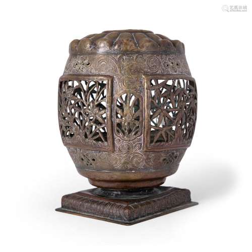 A Chinese brass lantern<br />
<br />
Qing dynasty, 19th cent...