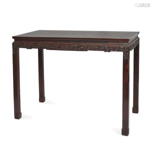 A fine Chinese zitan table,<br />
<br />
Qing Dynasty, 18th/...