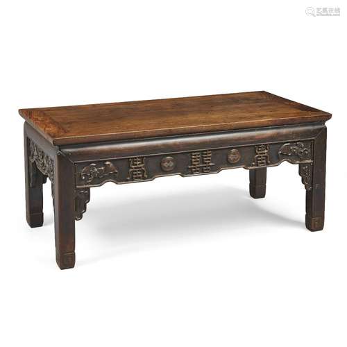 A Chinese hongmu low table, kang<br />
<br />
Qing dynasty, ...