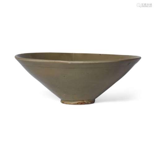 A Chinese Yaozhou celadon-glazed conical bowl<br />
<br />
S...