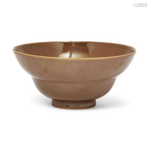 A Chinese café-au-lait ogee-shaped bowl<br />
<br />
Qing dy...