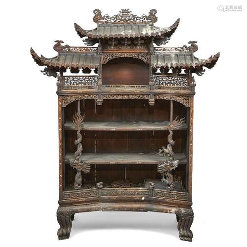 A Chinese 'pagoda' display unit<br />
<br />
Qing dynasty, l...