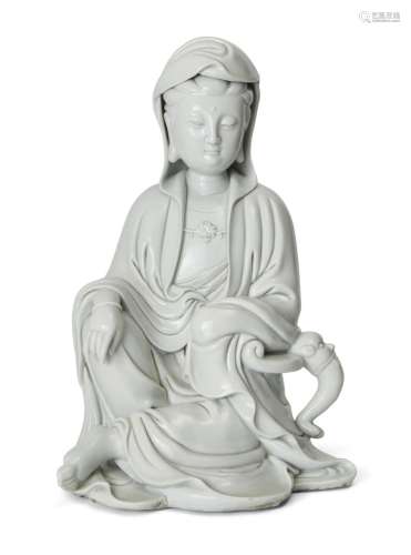 A large Chinese blanc-de-chine figure of Guanyin<br />
<br /...