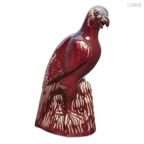 A Chinese moulded flambé-glazed eagle<br />
<br />
Qing dyna...