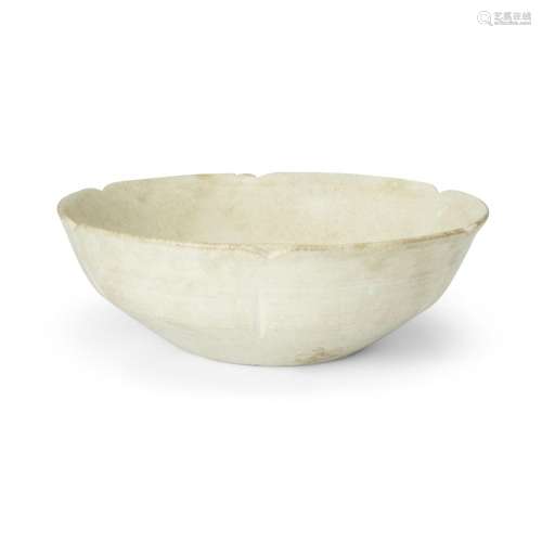 A Chinese white ware petal-lobed bowl<br />
<br />
Song dyna...
