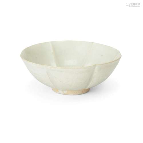 A Chinese qingbai-glazed petal-lobed bowl<br />
<br />
Song ...