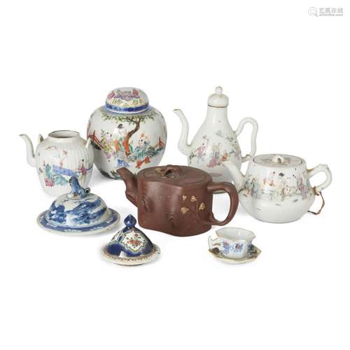 A group of eight Chinese ceramics<br />
<br />
Qing dynasty,...