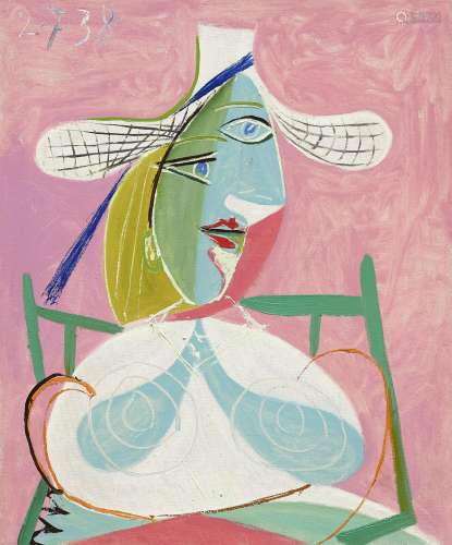 PABLO PICASSO (1881-1973)Femme assise au chapeau de paille (...