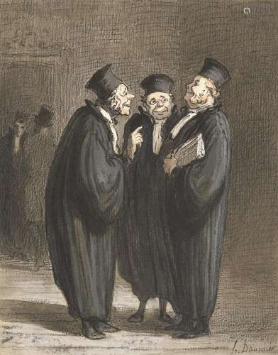 HONORE DAUMIER (1808-1879)Les trois juges