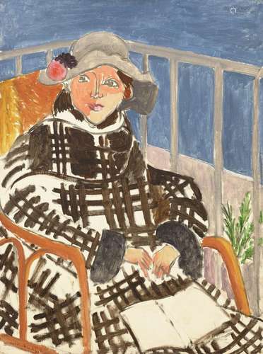 HENRI MATISSE (1869-1954)Mademoiselle Matisse en manteau éco...