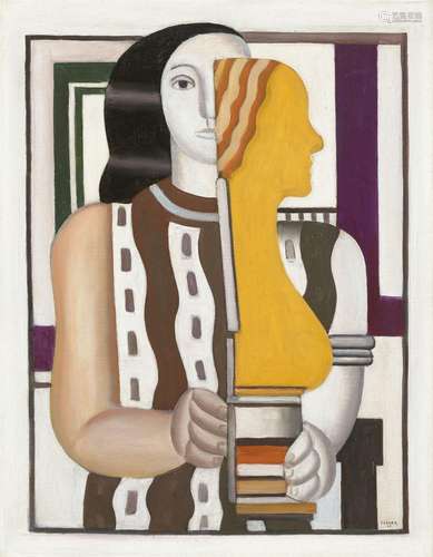 FERNAND LEGER (1881-1955)Femme portant une statuette