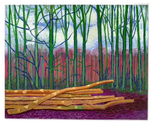 DAVID HOCKNEY (B. 1937)Felled Trees