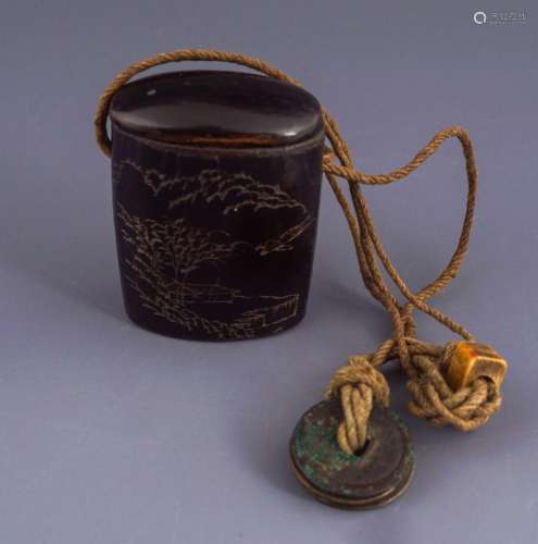 19TH-CENTURY JAPANESE LACQUERED INRO