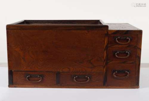 19TH-CENTURY JAPANESE HARDWOOD CASED BRAZIER