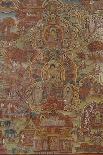 18TH-CENTURY TIBETO-CHINESE THANGKA