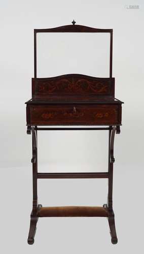 19TH-CENTURY MAHOGANY AND PAINTED SCREEN TABLE